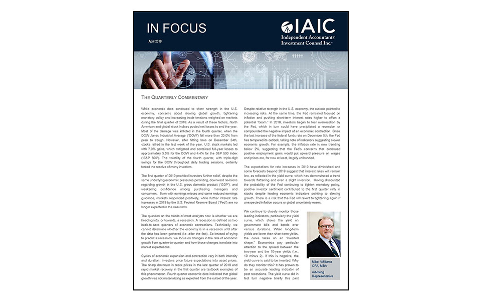 Thumbnail of IAIC newsletter April 2019