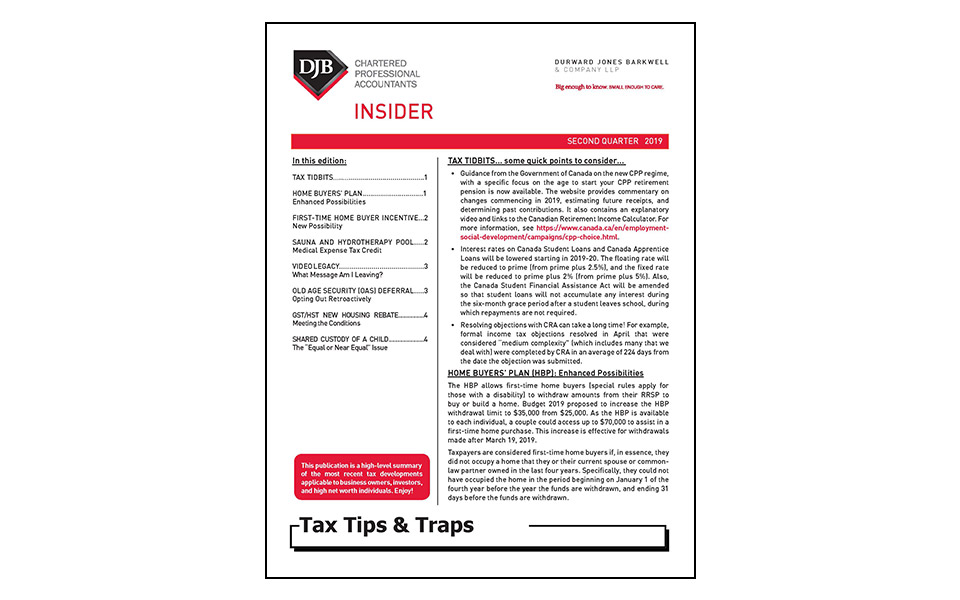 Thumbnail of Q2 2019 edition of Tax Tips and Traps