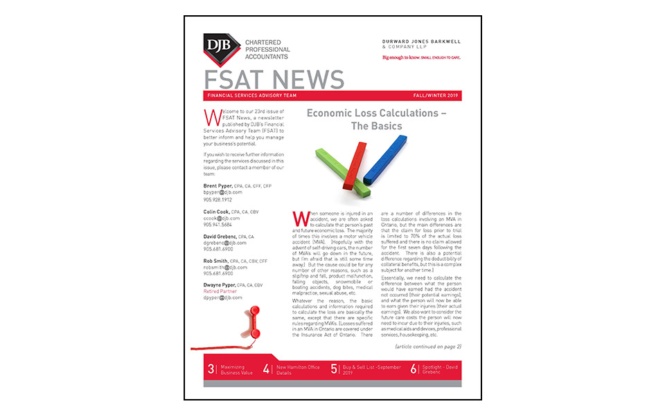 Thumbnail of front of the FSAT newsletter Fall 2019
