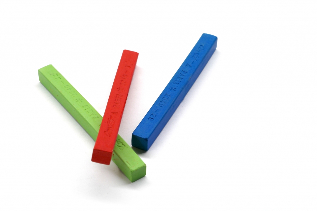 coloured blocks (red, green and blue)