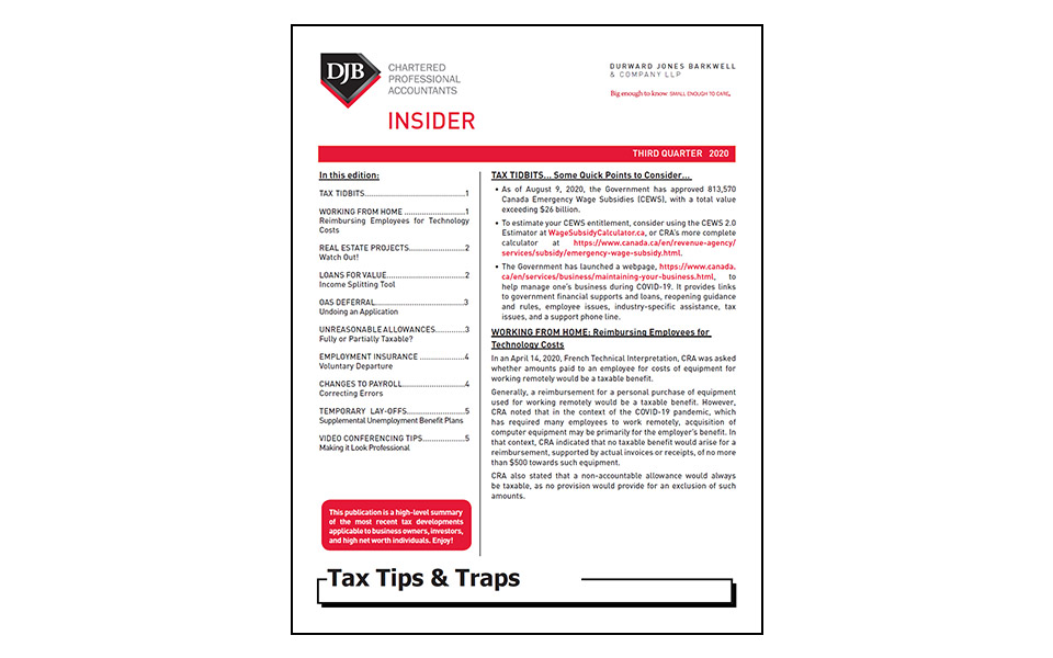 Tax Tips Q3 2020