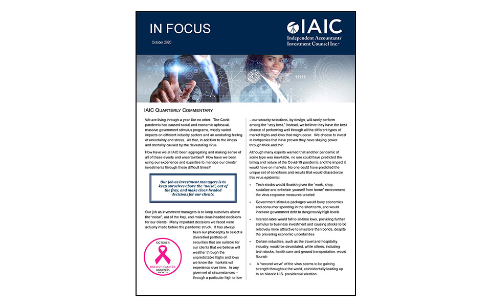 Cover of In Focus newsletter