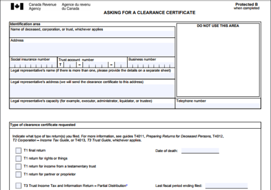 Estate Planning – Don’t Forget About the Tax Clearance Certificate!