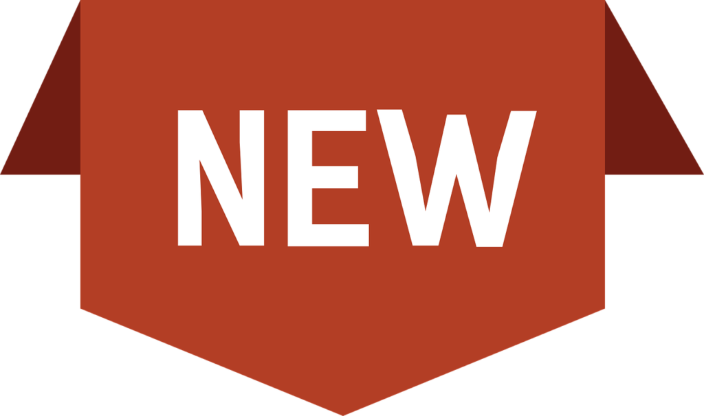 Icon of the word "NEW" in red