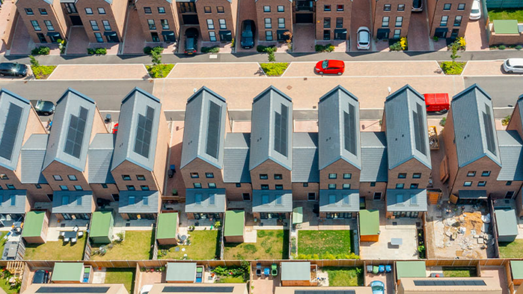 townhomes aerial view