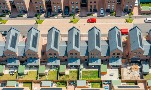 townhomes aerial view