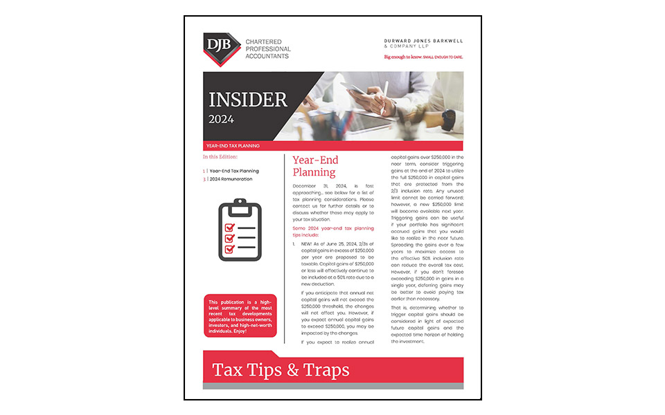 Tax Tips & Traps: 2024 Year-end Planning