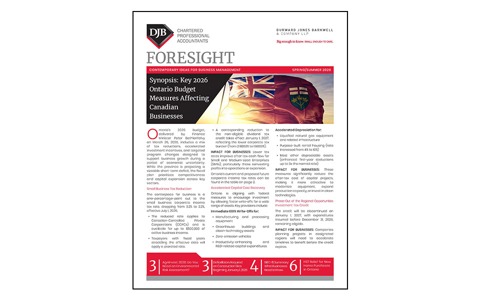 Front cover of Foresight Spring/Summer 2026